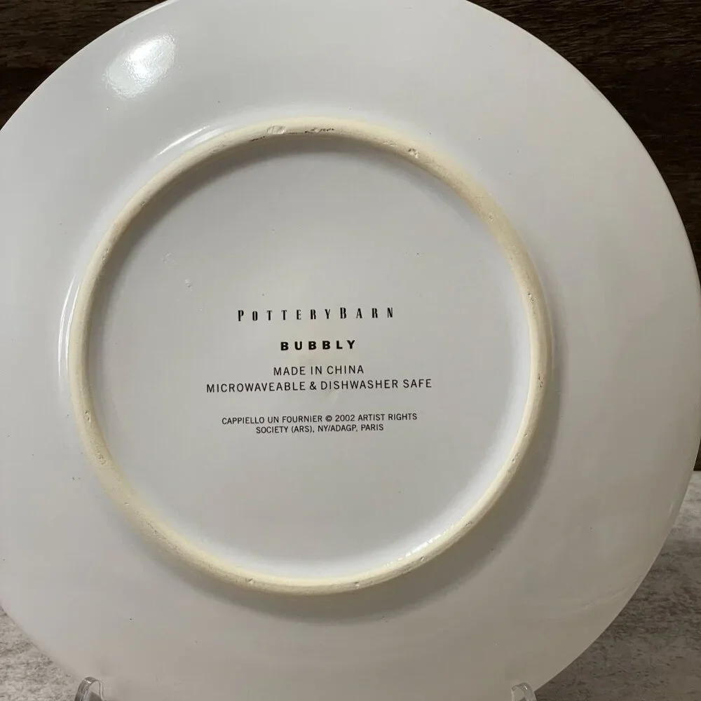 Vintage 2002 Pottery Barn Bubbly Series Un Fornier Champagne 8